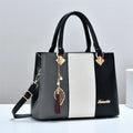 Modern Black Leather Latest Tote Large Colorful Handbags for Women 2025 Ladies Crossbody