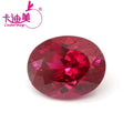 Cadermay Wholesale Hydrothermal Lab Grown Ruby Loose Gemstones Ring Necklace Made Fancy Oval Cut Synthetic Ruby Price Per Carat