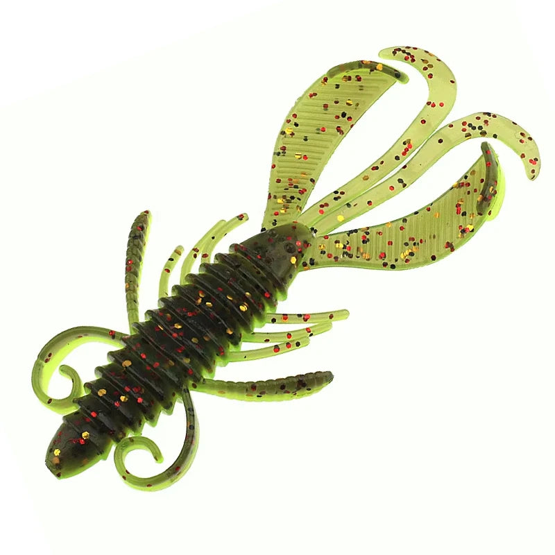 TAKEDO 2.2G 6G Flaot Water Dirty Prawn TPR Fishing Lure Shrimp Bait Ring Bead Fishing Shrimp Lure Sea Fishing Carp Bass Bait