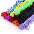 Wholesale Custom Color Flat Braided Elastic Cord for Bags and Shoes
