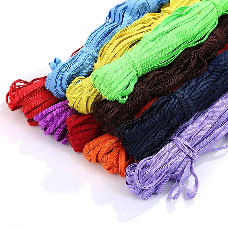 Wholesale Custom Color Flat Braided Elastic Cord for Bags and Shoes
