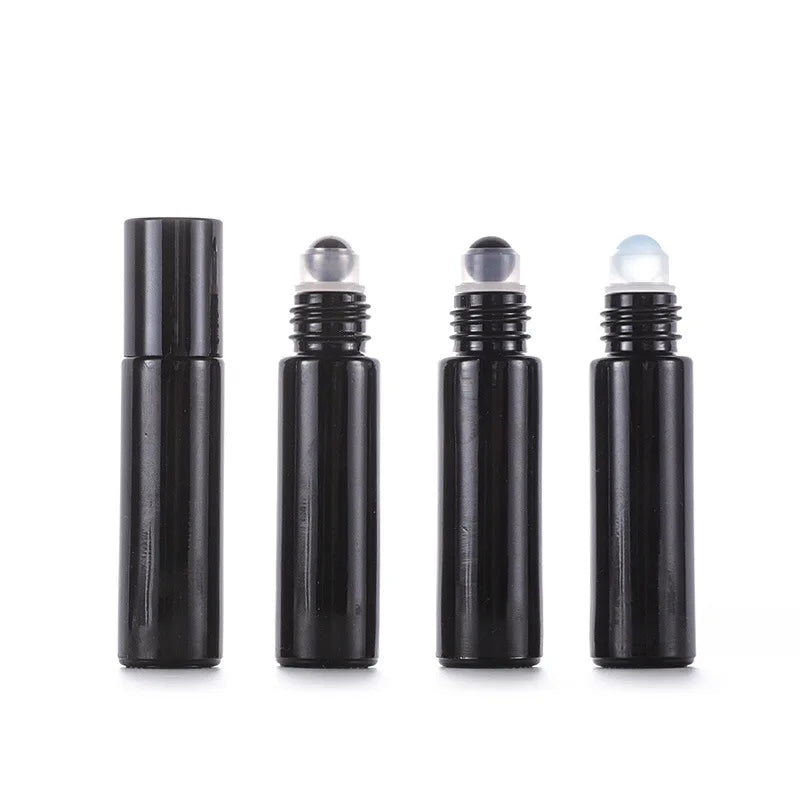 10ml Glass Roll-On Bottle for Essential Oil Perfume Eye Cream Mascara & Skin Care Cream-Screen Printed Cosmetic Packaging