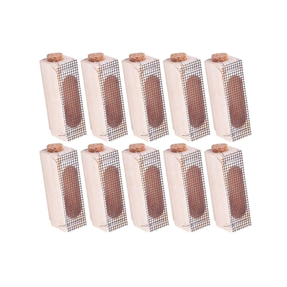 10PCS Wooden California Queen Cage Multifunctional King Cage Post Queen Beekeeping Tools