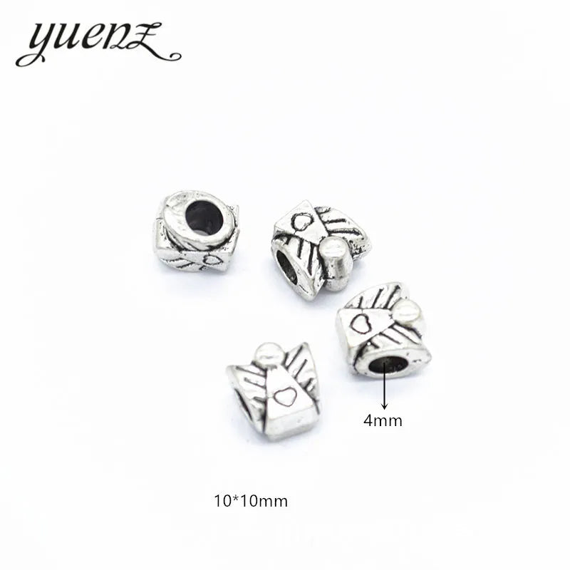 Antique Silver Color Big Hole Angel Beads Spacers Beads Fit European Charm Jewelry Accessories DIY Findings Bracelet Making R101