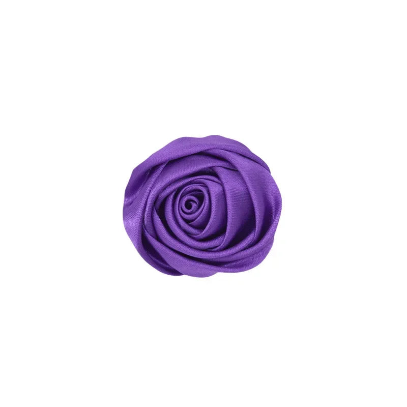 Best Quality Silk Satin Handmade Fabric Flower With Beads Center
