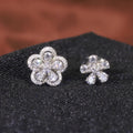 SU208 Abiding Jewelry Factory Detachable Two Usage Flower Designs 9K 10K 14K 18K Solid Gold Cluster VVS Real Diamond Earrings