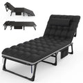 Portable Industrial Style  Metal Single Bed Compact Folding Nap Bed for Travel and Warehouse Use Stainless Steel Frame