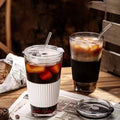 2022 Hot Sale Portable Office Travel Accompanying Coffee Water Glass Cup With Straw Lid