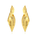 Holiday Gift Jewelry Exaggerated Design Twisted Leaf Earrings Vintage Gold Plated Leaf Earrings for Women Girls