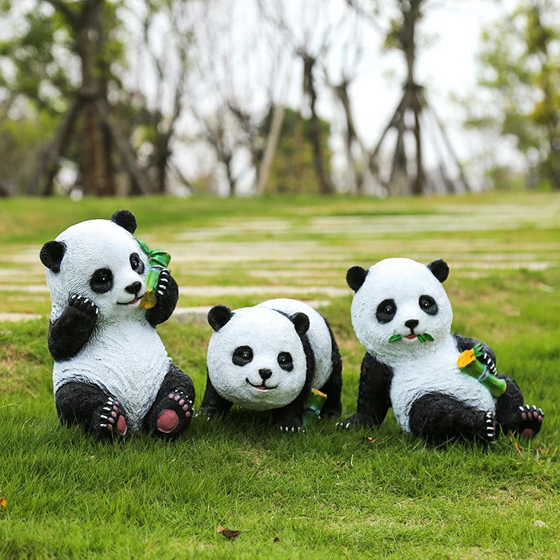 Custom for Art Fiberglass Resin Wild Animals Props Polar Bear Panda Statue Sculpture for Birthday Party Home Decoration