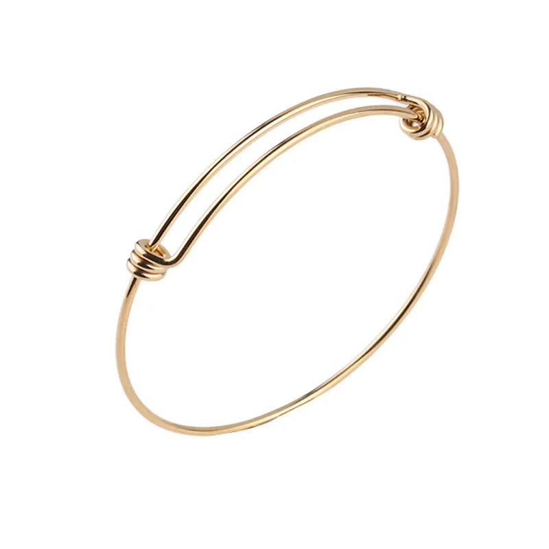 55mm 60mm 65mm 1.6mm Thickness Stainless Steel DIY Bangle Findings Expandable Wire Cable Bangle