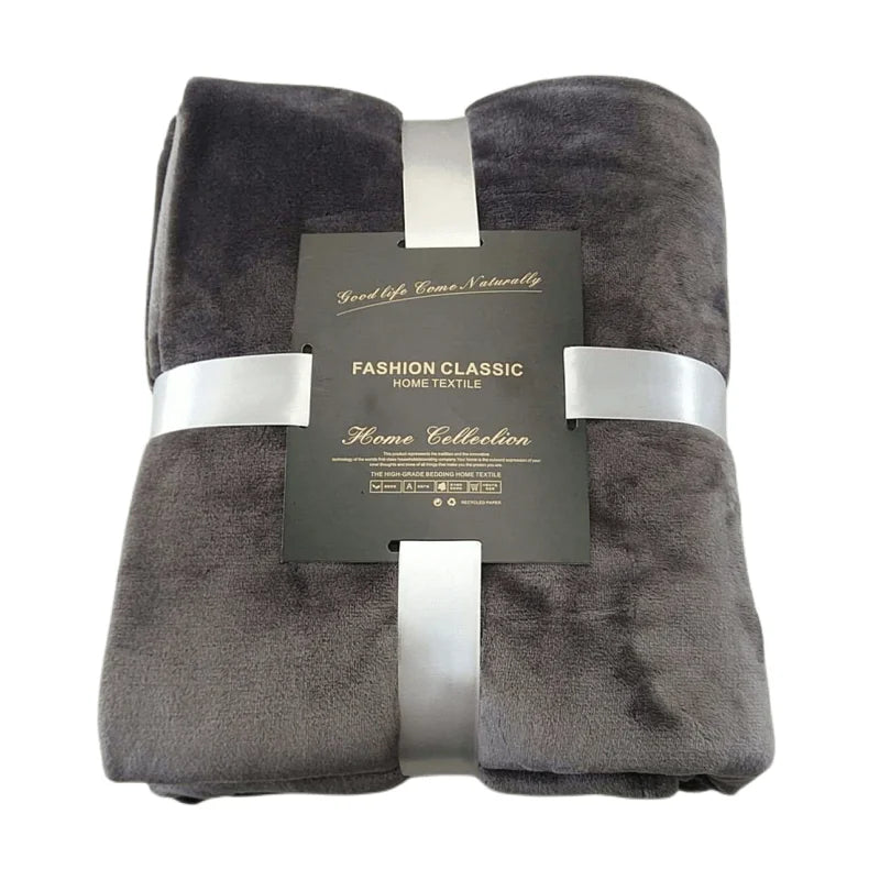 Lightweight Warm Soft Blanket Microfiber Polyester Flannel Fleece Blanket Throw on Sofa Bed Travel