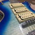 Blueburst Color Guitar 6 String Electric Guitar Tiger Line Body Rosewood HHH Fast Shipping