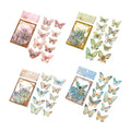 20pcs/pack Pet Three-Dimensional Laser Gold Sticker Package Butterfly Spectrum Series Notebook DIY Decorative Materials 4 Models