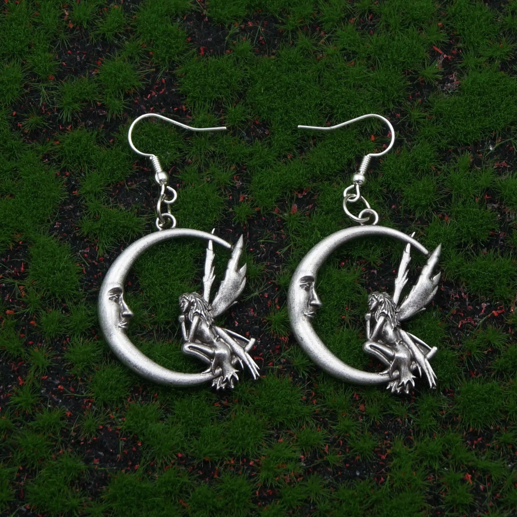 Custom Mysterious Witch Moon Elf Fairy Dropped Ear Earrings for Women Charming Birthday Gift