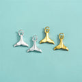 Pure 925 Sterling Silver Fish Whale Mermaid Tail Charms Pendants for Necklace Anklet Jewelry Making