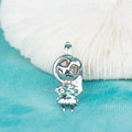 C030073 Sterling Silver Girl Shape Freshwater Pearl Cage Pendant Necklace Jewelry Locket for Pearl Party MegaBDM