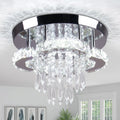 Modern Flower Design LED Ceiling Light Fixture K9 Crystal Ceiling Chandelier for Bedroom & Living Room