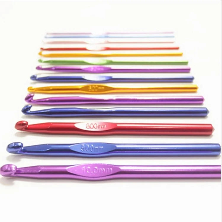 Wholesale 2.0mm -10.0mm 14Sizes Aluminum Crochet Accessory Knitting Knit Needles Crochet Hooks Set