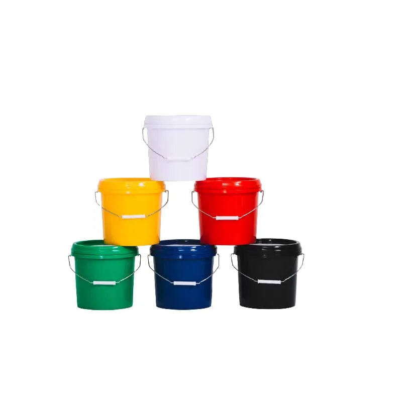 Hot Sale 6-Liter Round Plastic Buckets Pails Food & Industrial Grade Custom Free Sample Drums Pails & Barrels