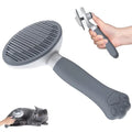New Cat Paw Pet Clean Hair Remover One Button Stainless Steel Brushes Dog Cats Slicker Self Cleaning Grooming Pet Comb Brush