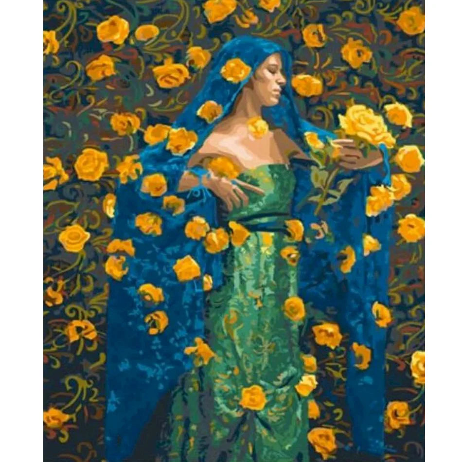 Adults' Figure Painting by Numbers Kit 40x50cm/16x20inch Home Wall Art Decors Women's Landscape Picture Coloring with Numbers