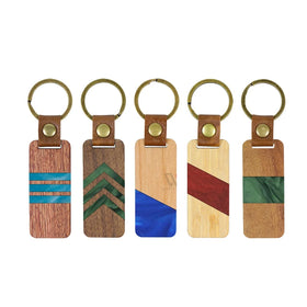 Personalized Wooden Keyring Custom Engraved Name or Message Natural Wood Keychain Ideal Keyring Gift Keychain