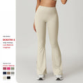 Wholesale Custom Logo High Waist Wide Leg Hip Lift Leggings Sports Tight Flared Trousers Women Quick Dry Casual Sport Yoga Pants