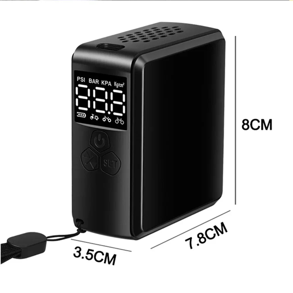 ZTTO Bike Pump Portable Mini Electric Air Pump 150PSI Tire Inflator Car Bike Motorcycle Bicycle Pump With LCD  Type-C Display