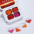 Vinimay Latest High Saturation Red Colors Pat Pat Transfer Gel Long Lasting Nail Painting Ombre Pat Gel Palette for Salon