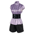 BEIGE Cartoon Anime Hyuuga Hinata Cosplay Costumes Uniform Hat Black Mesh Lingerie Top Mesh Short T-Shirt Anime Costumes