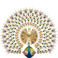70X65cm Manufacturer Factory Price Luxury Peacock Wall Clocks Large Gold Living Room Home Decor Watch Dropshipping DDP WEEE