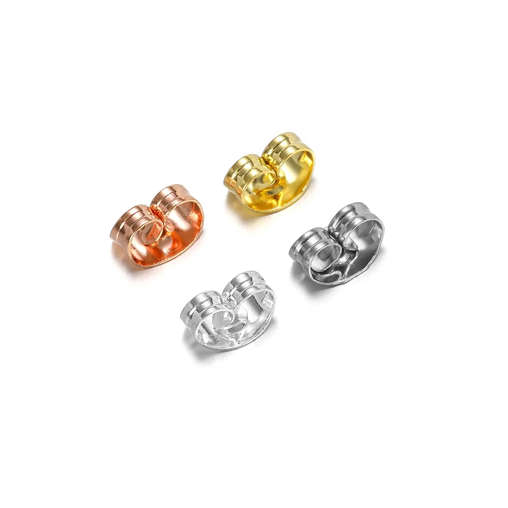 New Arrival High Quality Real Gold Plated Sterling Silver Earrings Buckle Stud for Jewelry Earrings Making Accessories