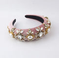 European and American Baroque Sponge Diamond Pearl Headband Full Diamond Headband for Women