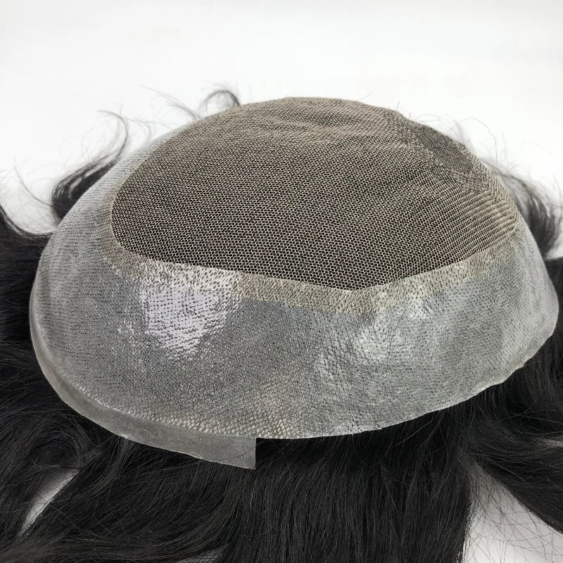 Emeda Wholesale Stock New Australia with 4cm Pu Mens Hair Replacement System Man Wig for Bald Male