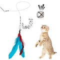 2024 Gift Packs of Retractable Cat Wand and Feather Ball Toys Best Interactive Cat Teaser Toy