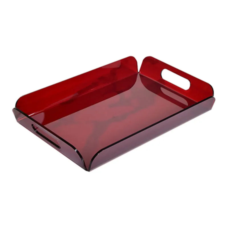 Colorful Wholesale Customized Clear Acrylic Food Fruit Snack Tray Acrylic Tray