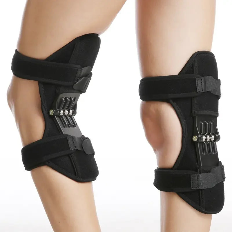 OSKY Hot Selling Adjustable Power Lifts Spring Force Knee Stabilizer Orthopedic Knee Pad Black Unisex Customizable Logo
