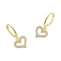 Love Buckle Earrings Female Creative Design Micro-set Earrings Trending Wedding Jewelry