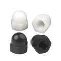 1/4-20 7/16" 5/16" Inch White Black Plastic Nylon 66 Furniture Decorative Dome Cap Nut M4 M6 M8