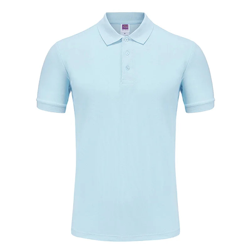 Wholesale Custom Polo T-Shirts Unisex Plain 100% Cotton Short Sleeve T-Shirts Men's Polo Shirt Blank