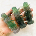 Factory Price Wholesale Sell Handmade High Polished Crystal Gemstone Angels 9cm Green Fluorite Angels