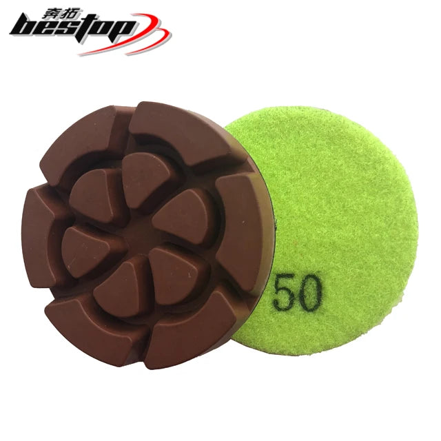 Customizable 3-Inch Copper Bond Flower Type Polishing Puck OEM Supported Abrasive Pad for Concrete