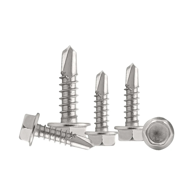 Sunpoint Custom Manufacturers 316 304 Stainless Steel Hexagonal Hexagon Hex Flange Head Self Drill Drilling Roofing Bolts Screw