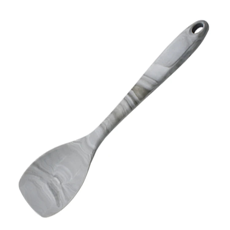 Europe Best Seller Food Grade Silicone Spoon Gray Marbling for Mixed Syrup/Cream/Batter/Salad Baking Gadget for Home Kitchen
