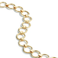 Gemnel Jewellery Fashion Gold Plated Brass Jewelry Circle Pendant Chain Link Choker Hollow Gold Plated Brass Jewelry Necklace