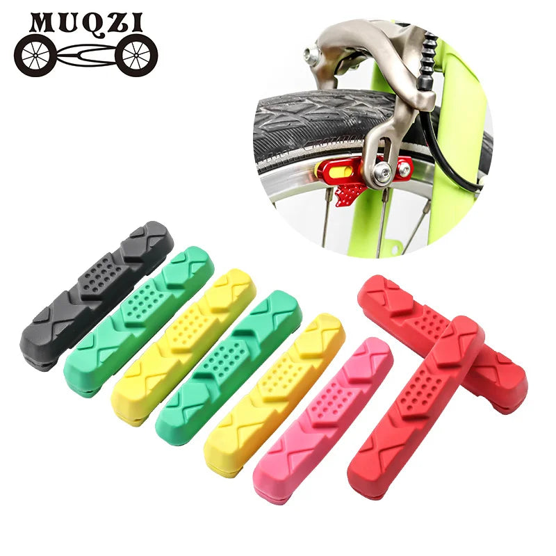 MUQZI 1 Pair Road Folding Bike Brake Pads Shoes Inserts 105 Replaceable Mountain Bicycle Braking Rim Block Pads