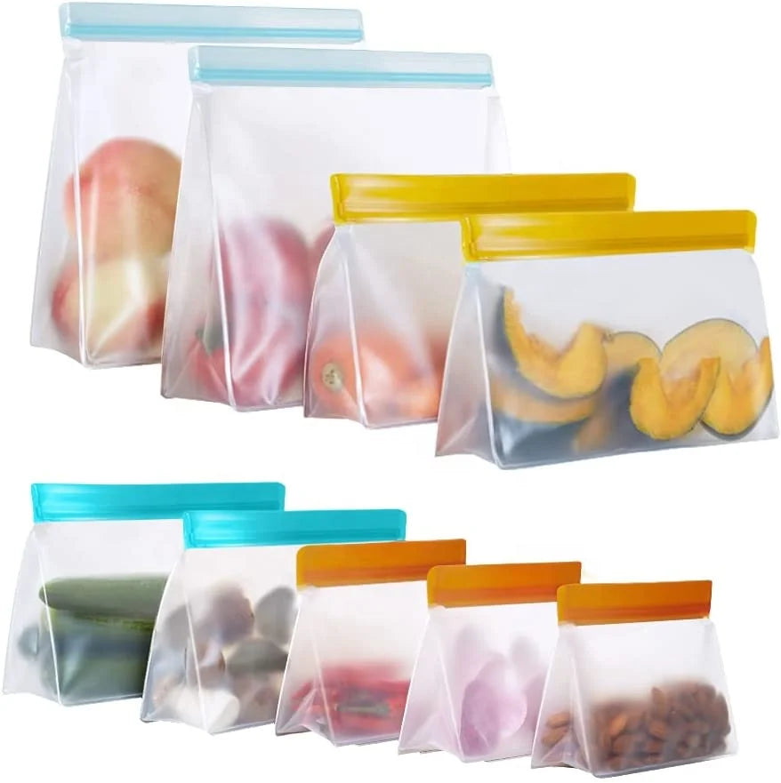 1000 ML BPA Free Design Great Heat and Tear Resistant Self-styled Silicone Freshness Protection Snack Bag