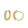 RINNTIN APE55 Fine Jewelry Earrings 925 Sterling Silver with 14K Gold Plating Quality Joyas De Plata Small Hoop Earrings Women