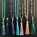 Juice Hand Made Nature Stone Beads 6mm Handmade 108 Mala Beads 108 Beads Mala Prayer Tassel Necklace Mala Necklace